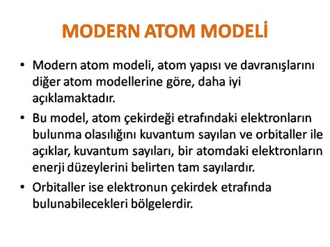 9 sınıf kimya modern atom teorisi konu özeti
